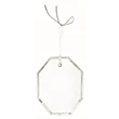 3 1/2" Crystal Octagon Christmas Ornament