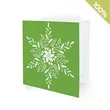 Blooming Snowflake Square Business Holiday Cards