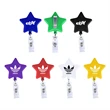 Star shape retractable badge holder