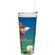 22 oz Made In The USA Tumbler with Lid  Straw