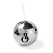 Disco Ball Tumbler with Straw