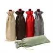 Jute Wine Drawstring Pouch
