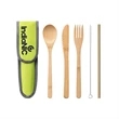 5 in 1 Bamboo Utensils Set Knits With Pouch