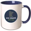 Coffee Mug 15oz. White/Blue - We Count Census Day 2020