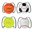 Football Shap Drawstring Backpack Bag