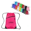 Drawstring Sports Pack With Front Zipper