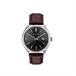 Caravelle Men's Dark Brown Leather Strap Watch