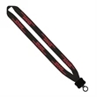 3/4" Polyester Lanyard with Plastic Clamshell and O-Ring