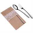 Lace Tableware Jute Bag