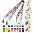 Polyester Open Ended Full Color Sublimated Lanyards