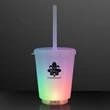 12 Oz. Short Tumbler Light Up Cup with Lid & Straw