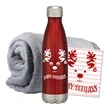 Coral Fleece Blanket Bottle Combo Set