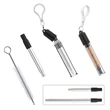 Reusable Straw Retractable w/ Carabiner Carrying Case