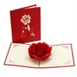 3D Rose Valentine's Day Greeting Card