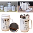 Ceramic Coffee Milk Cup/Mug with Mirror Lid