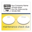 Label, Static Cling Service, Bottom Border 2.5x2.5