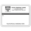 Mailing Labels, Rolls, White With Black/Gray Stripes