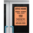 Office Hours Window Cling