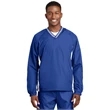 Sport-Tek Tipped V-Neck Raglan Wind Shirt.