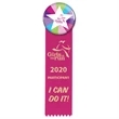 Full Color Button & Host Stamped Ribbn 2.25" w/2"x8" Ribbon