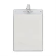 Large Vertical Blank Vinyl Pouch with Bulldog Clip