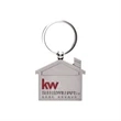 Keller William House Shaped Keychain w Transparent Case