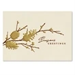 Gold Winter Greetings Holiday Card