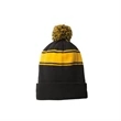 Classic Knit Stripe Beanie w/Pom