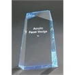 Blue Facet Wedge Acrylic