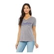 Bella+Canvas Women's Relaxed Jersey Rhinestones V-Neck Tee