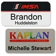The Athena full color metal name badge 1.5" x 3"