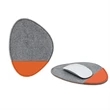 New Feltro Collection Gray Felt Pebble Shape Mouse Pad
