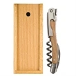 Laguiole Corkscrew, Beechwood Handle - Slide Wood Box Set