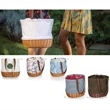 Coronado Canvas and Willow Basket Tote
