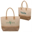 Wanderlust Laminated Jute & Canvas Tote