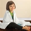 Satin Trim Tahoe Microfleece Baby Blanket