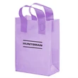 Color Frosted Soft Loop Shopper Bag w/ Insert - Foil Stamp