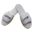 Premium Velour Open Toe Terry Slippers w/ Hook&Loop Closure