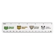 6" Ruler White Plastic .020 PVC Full Color Imprint