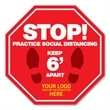 Custom Carpet Indoor/Outdoor Vinyl Decal, 12" Stop Sign