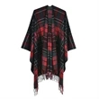 Plaid Poncho Pashmina