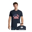 Short Sleeve Unisex T-shirt -FLAG PAW - INDIGO