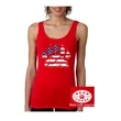 Ladies Tank Top - FLAG PAW - RED