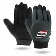 Gray Touchscreen Mechanics Gloves