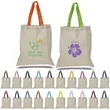 6oz Canvas Tote with Colors Handles