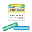 Two Pack Round Jumbo Sidewalk Chalk - Blue & Green