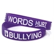 1/2" Words Hurt Anti-Bullying Silicone Wristbands