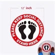 12" Round Custom Social Distancing Floor Decals