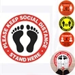 12" Round Custom Social Distancing Floor Decals