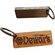 1" x 2.5" Thick Hardwood Keychains